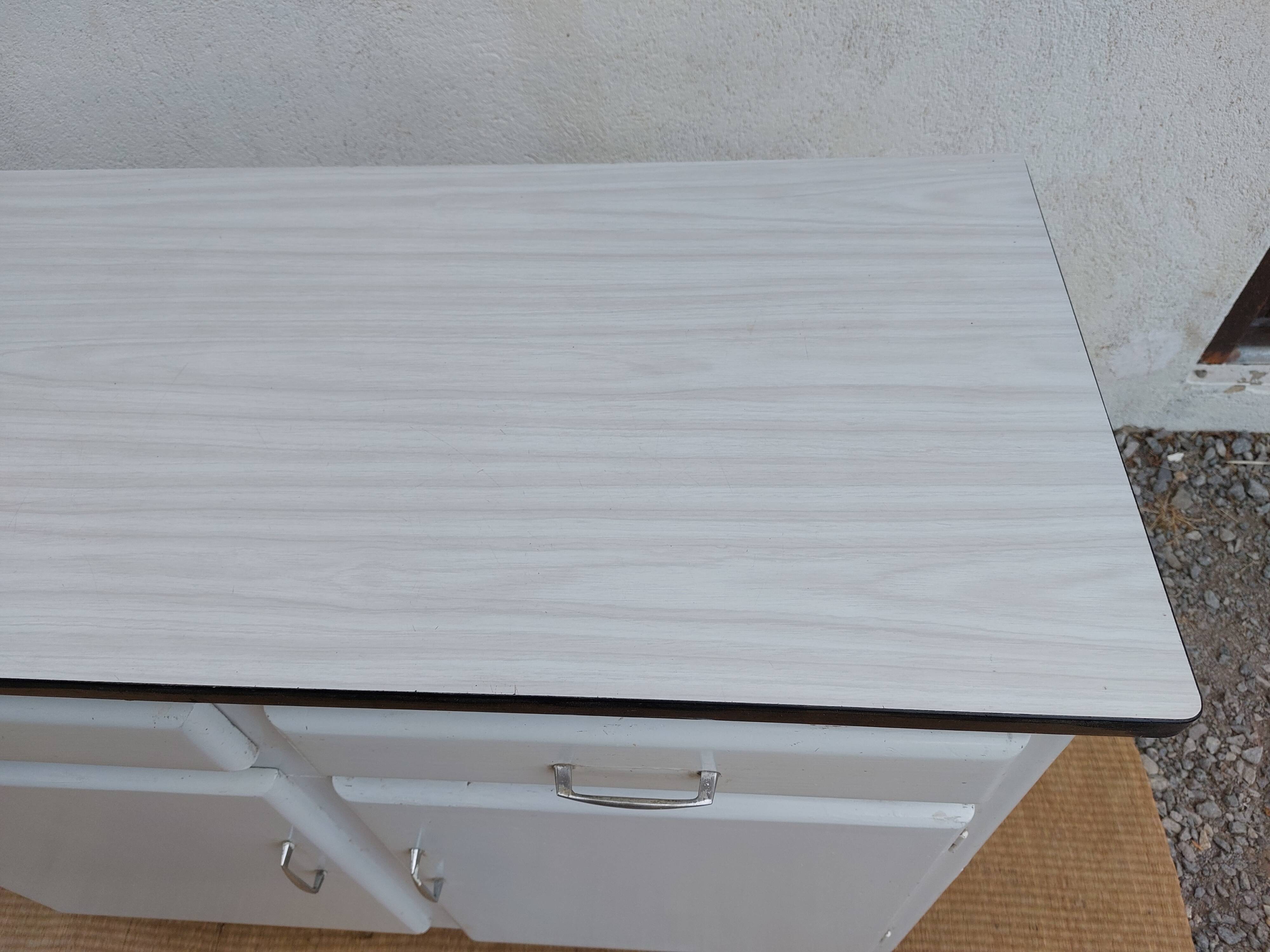 wooden cupboard, formica top