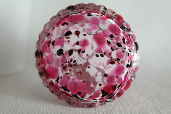 Vase verre de Clichy Legras Rose début XXème