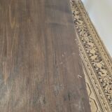 Antique 1900s rustic farmhouse coffee table two drawers