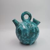 Théière en céramique émaillé bleu Bébégé