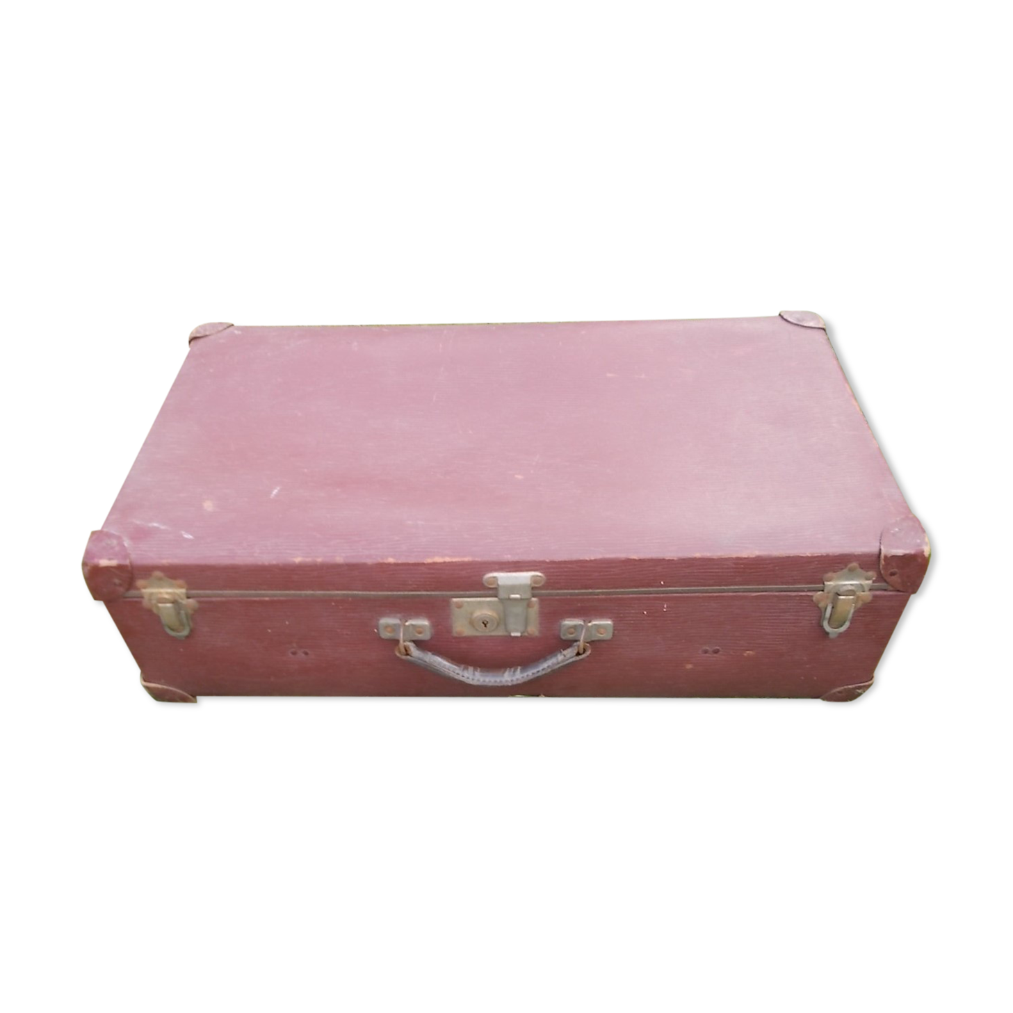Vintage burgundy suitcase