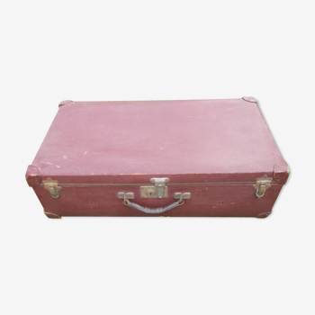 Vintage burgundy suitcase