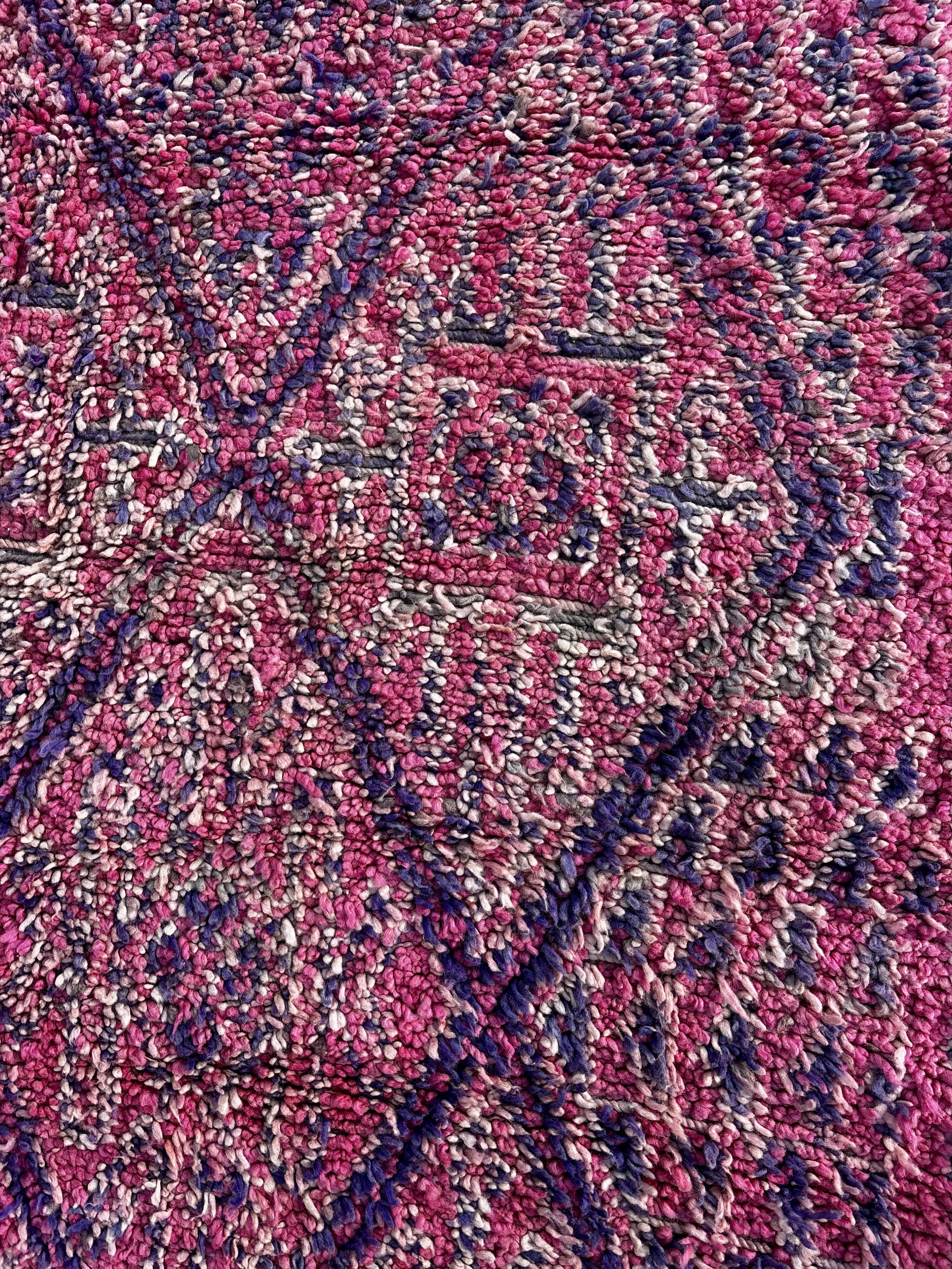 Vintage pink Berber rug from Boujad