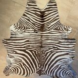 Vintage carpet zebra print cowhide