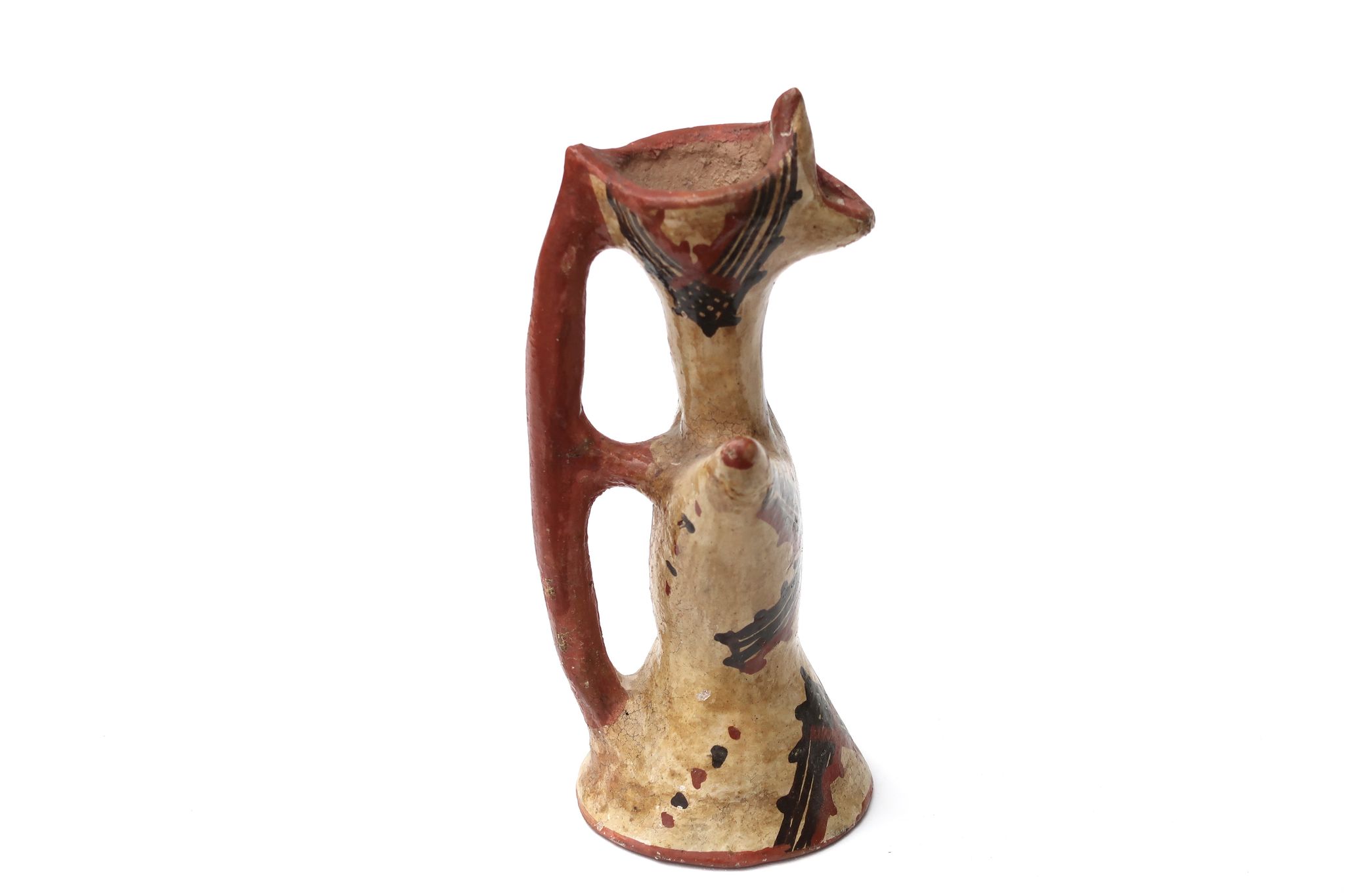 Berber Kabyle pottery with terracotta handle, 70s