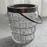 Seau à glace en verre vintage