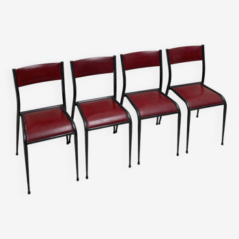 Set of 4 Mullca 510 chairs, skaÏ finish.