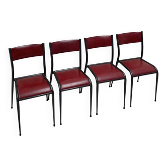 Set of 4 Mullca 510 chairs, skaÏ finish.