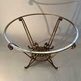 Wrought iron gilt coffee table, Italy 1940s