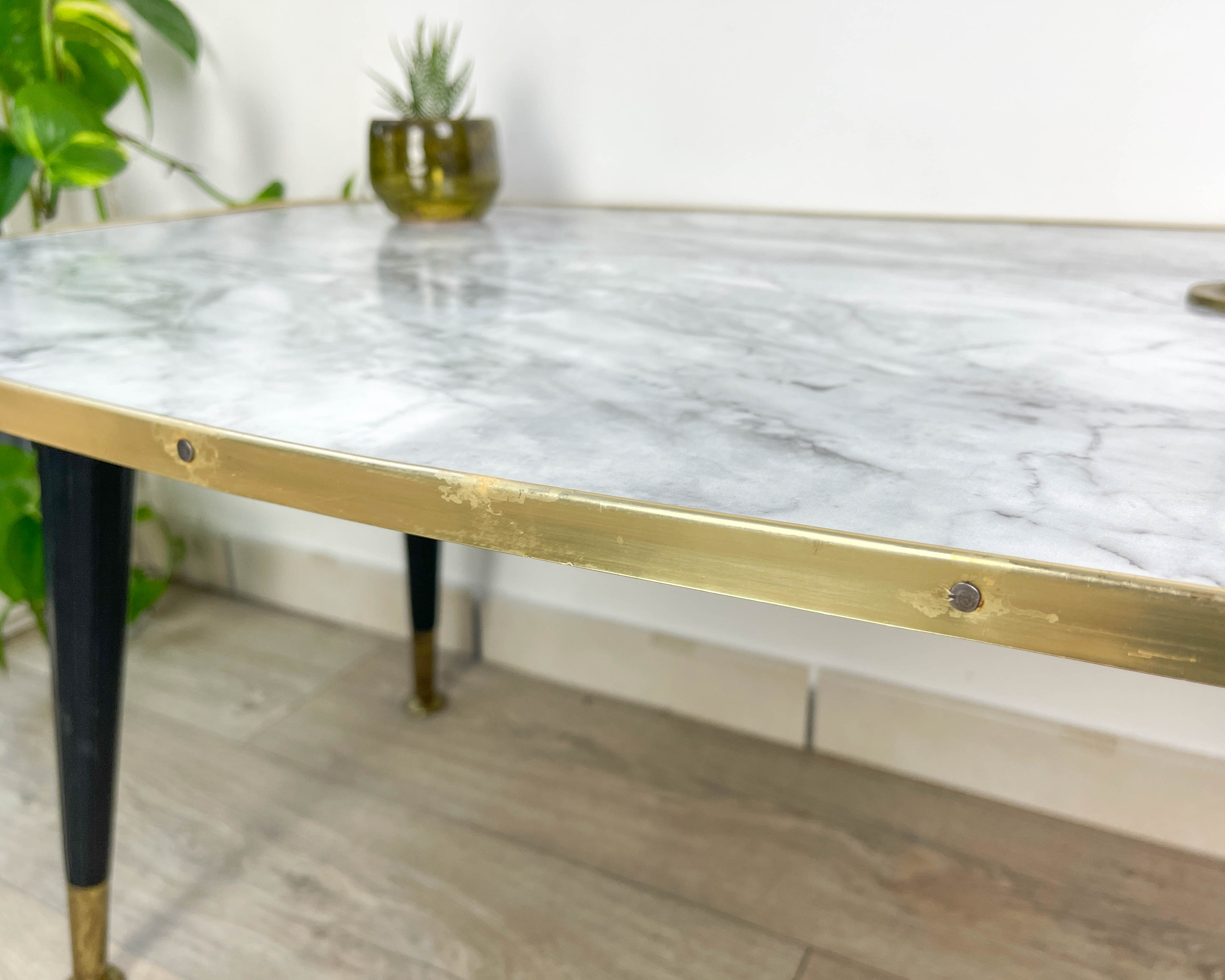 Vintage coffee table 1970 marble effect