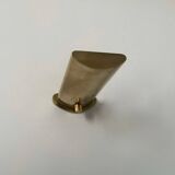 Vintage wall light with dimmer, solid brass, France 1970