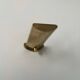 Vintage wall light with dimmer, solid brass, France 1970