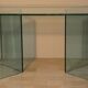 Bacco desk in transparent glass attributed to Tonelli, Italy, 1980s.