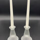 Ensemble de 5 bougeoirs réversibles en verre satiné