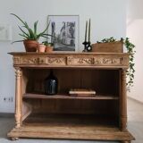 Old counter furniture trade furniture console central island raw wood storage sideboard