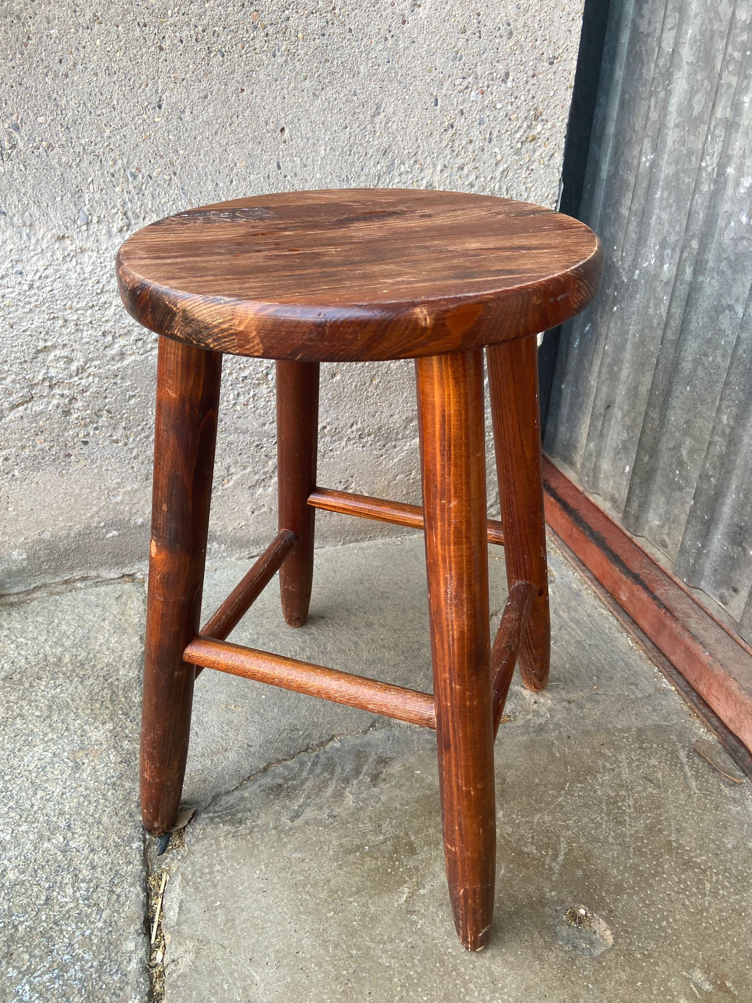 Vintage rustic farmhouse stool
