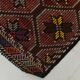 Burgundy Red Star Pattern Vintage Kilim Rug, 194x314Cm