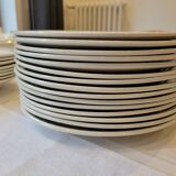 Service de table en porcelaine opaque dorée à la feuille