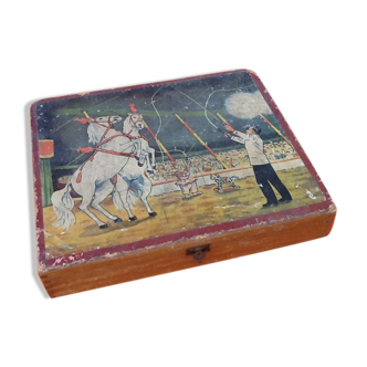 Box 29 illustrated wooden cubes Circus Scene
