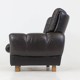 Fauteuil en cuir marron de Vyber République Tchèque 1970s
