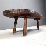 Brutalist tripod tree root coffee table, 1970s