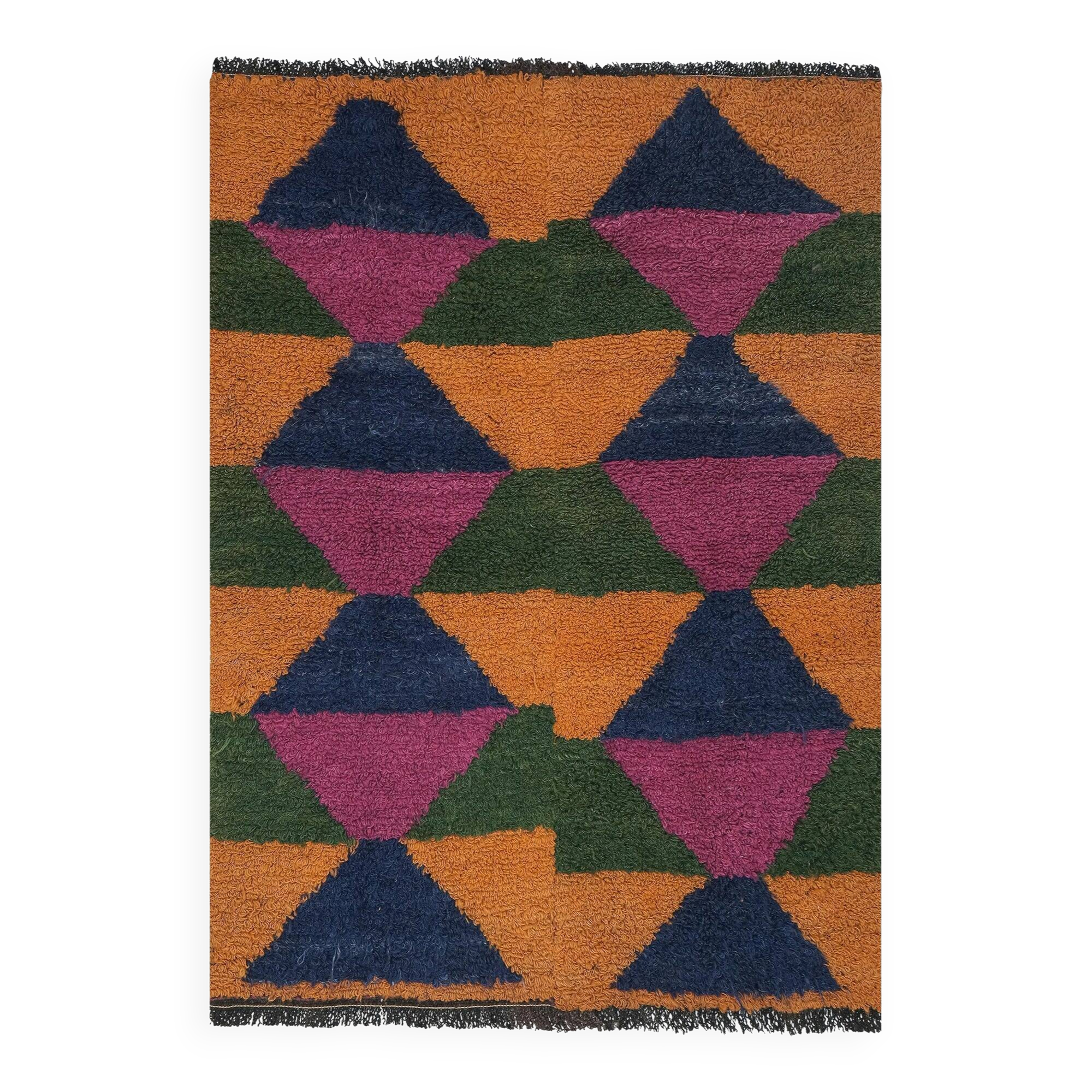 Vintage handmade Turkish rug 108x137 cm