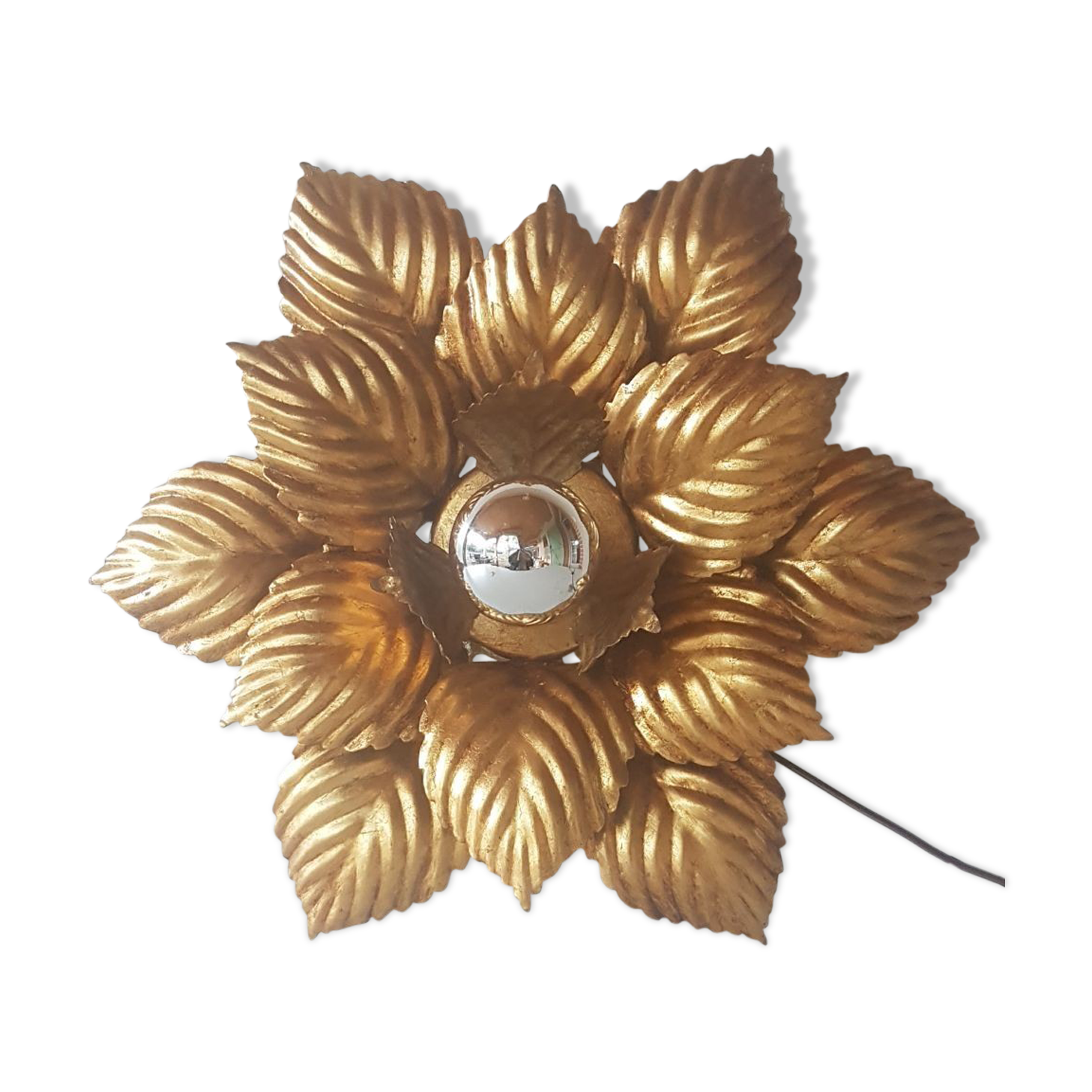 Golden metal flower ceiling Masca 40 cm