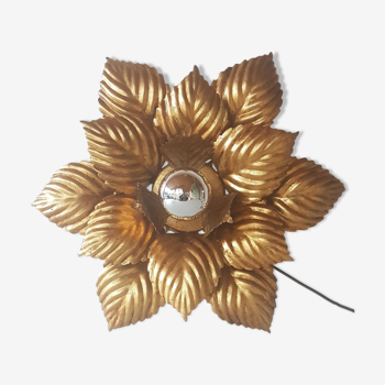 Applique fleur en métal doré Masca 40 cm