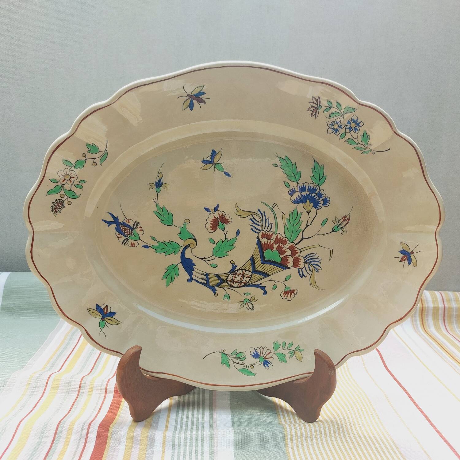 Boch La Louviere D2202 Oval Serving Platter Cornucopia