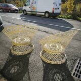 Pair of large garden armchairs