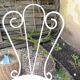 Paire de chaises de jardin Années 40-50 en métal blanc
