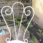 Paire de chaises de jardin Années 40-50 en métal blanc