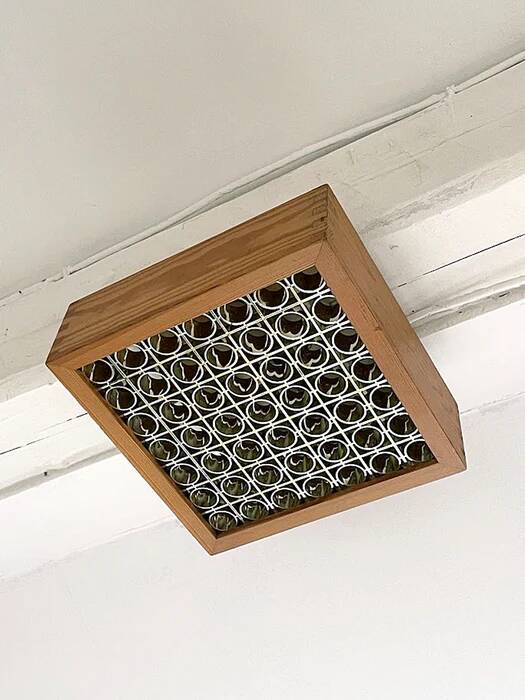Alda pine ceiling light, Swedish 1970s