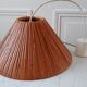 Suspension vintage en bois bambou années 60-70