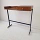 Table console / coiffeuse italienne du milieu du siècle avec des éléments en laiton, années 1950.