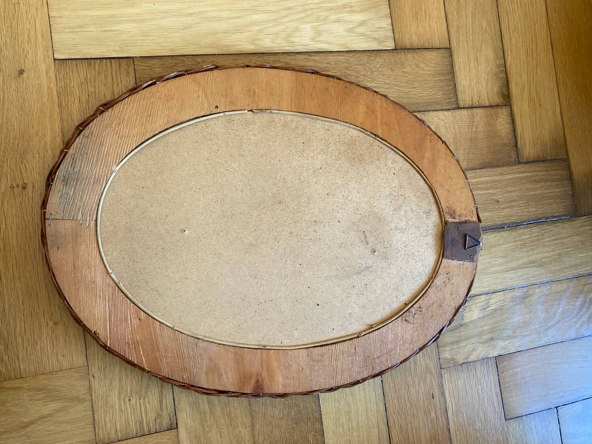 Miroir osier rotin ovale