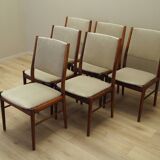Ensemble de six chaises en acajou, design danois, années 1970, édition : Skovby Møbelfabrik