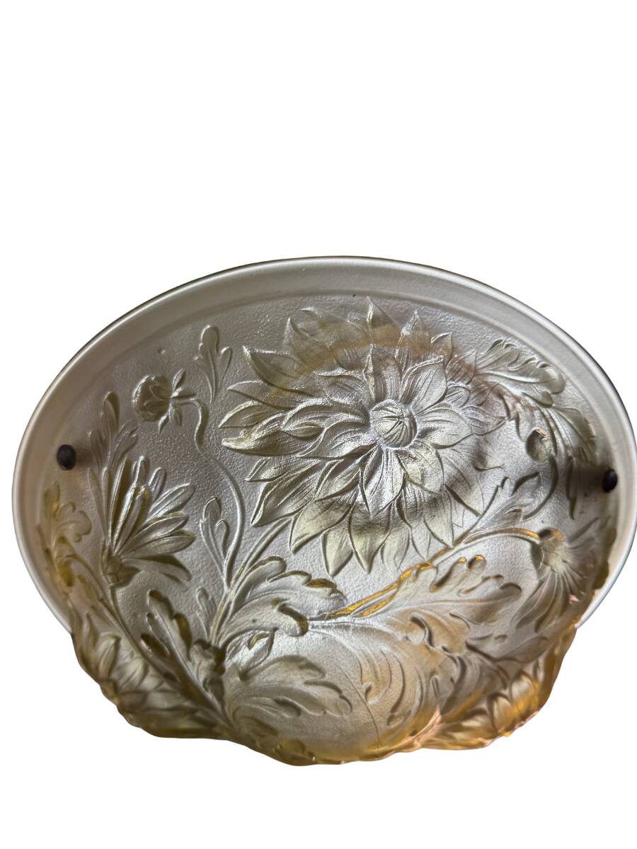 Molded glass pendant light – 19th century / Art Deco – Glass paste