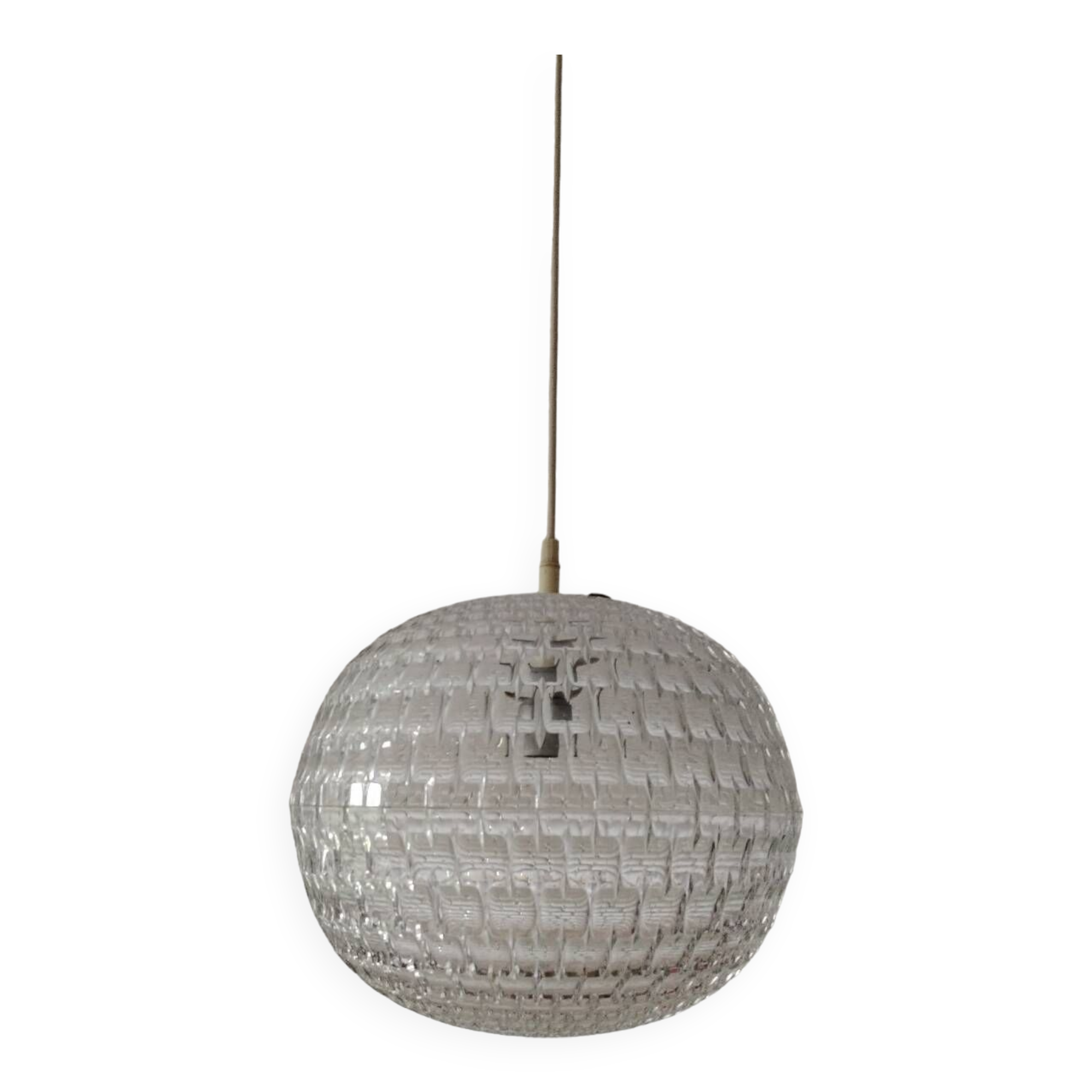 Superb vintage diamond ceiling light for Erco