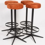 Tabouret vintage orange foncé, Allemagne, 1960s
