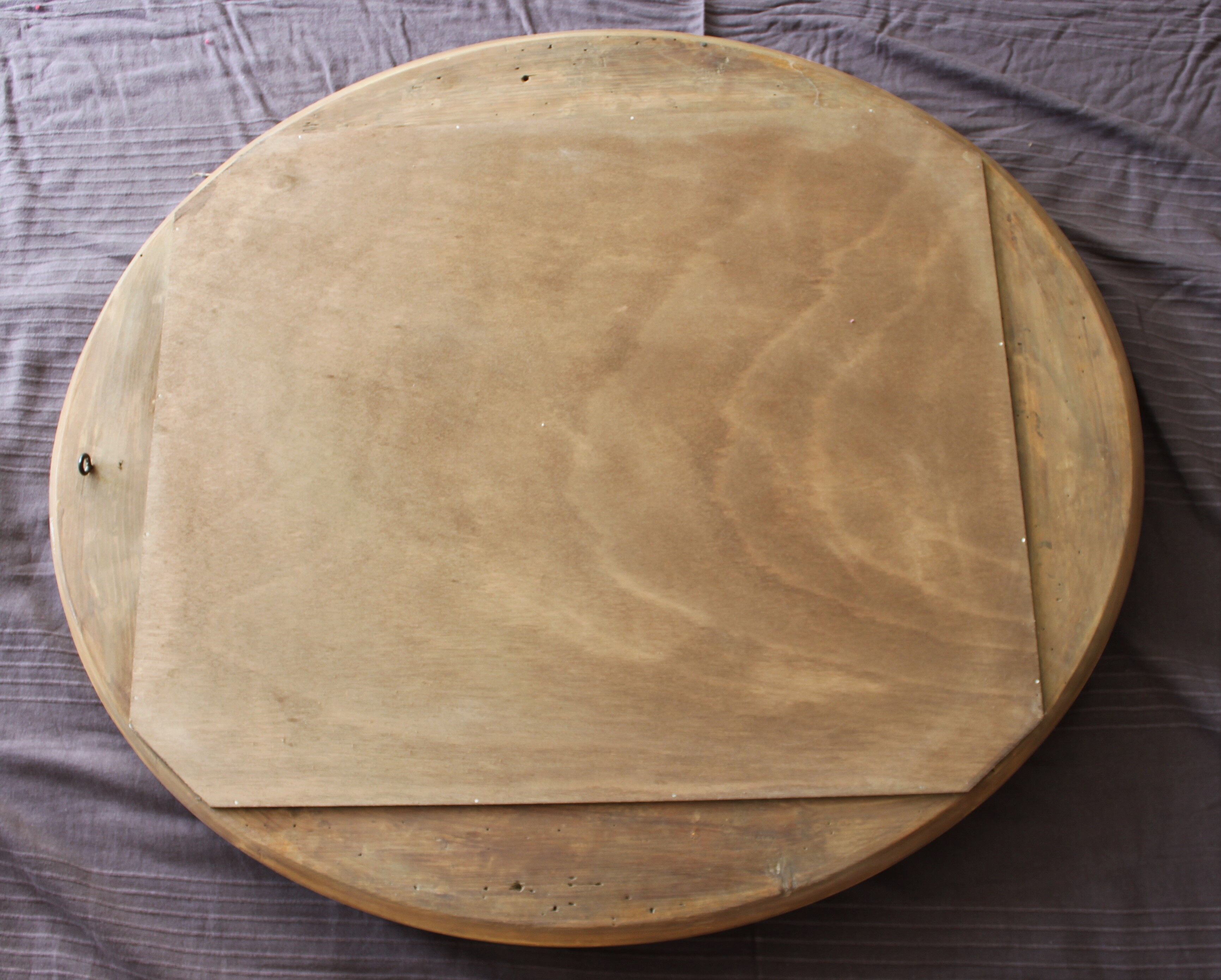 Mirror antique medallion gilded with gold leaf