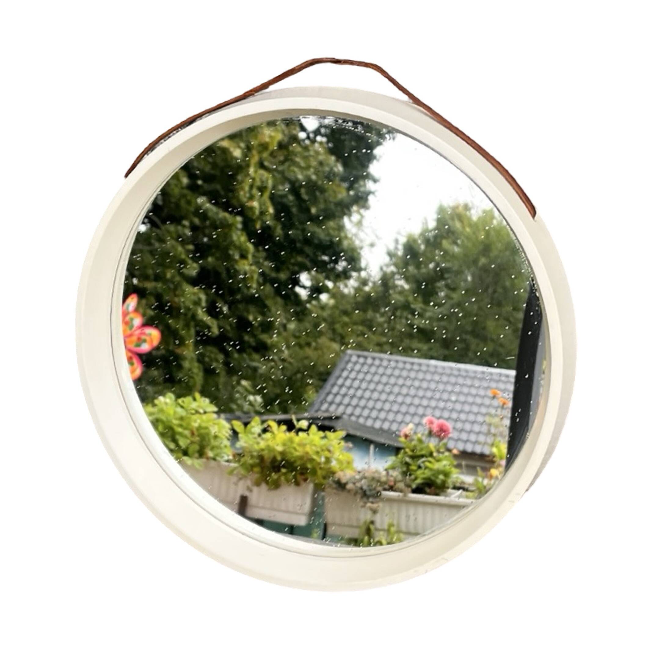 Miroir rond, miroir suspendu, Reflections par Thermotex, Danemark, 1970