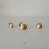 Pair of vintage brass "lens" knobs/furniture handles