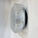 Square glass wall light ceiling lamp 1970 1980 seventies eighties