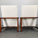 Pair of Mid-Century Pine Lounge Chairs, Czechoslovakia 1970s