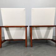 Paire de chaises de salon en pin du milieu du siècle, Tchécoslovaquie années 1970