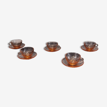Set of 5 cups and under cups Rosaline