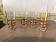 Set of 4 vintage golden stem glasses