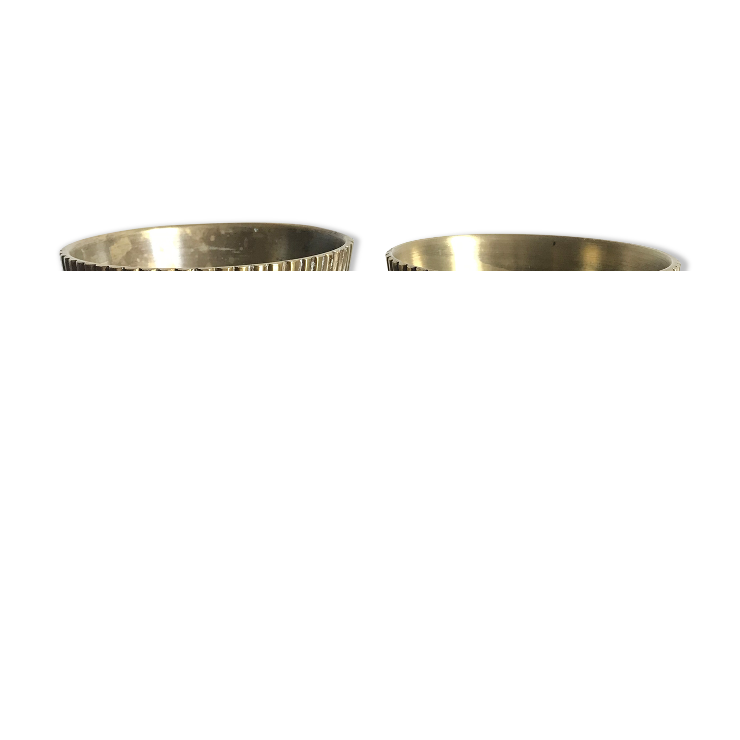 Scandinavian brass vases set, 1950s