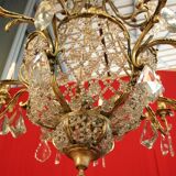 Bronze lustre and crystal 19th
